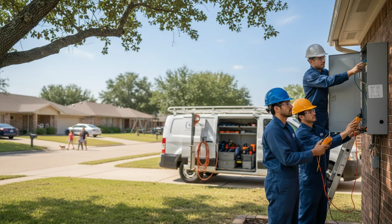 Certified electrician providing emergency electrical services in Elkport, IA